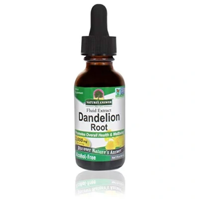 Afbeelding van Natures Answer Paardenbloem extract 1:1 alcoholvrij 2000 mg 30 ml