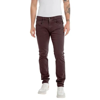 Afbeelding van Replay Anbass Hyperflex Colour Xlite heren Jeans , 377 Old Wine, 28W / 32L