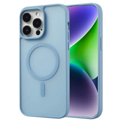 Afbeelding van Apple iPhone 14 Pro Max MagSafe Hoesje Kunststof imoshion Hardcase/Backcover Lichtblauw Telefoonhoesje