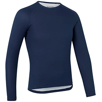 Afbeelding van GripGrab Ride Thermal Lange Mouw Winter Fiets Ondershirt Polygiene Base Layer Thermoshirt Navy Blauw Heren Maat S