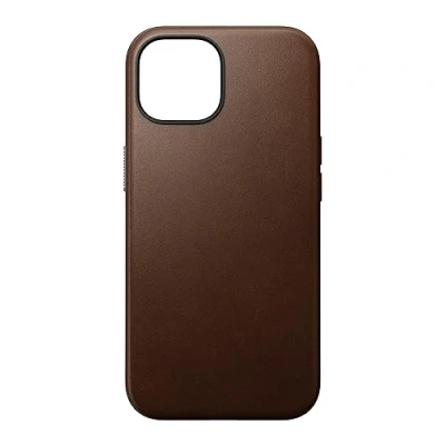 Afbeelding van Nomad Modern Leather Case Magsafe iPhone 15 bruin NM01605485