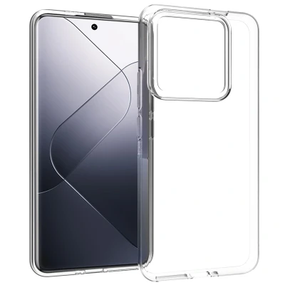 Afbeelding van Xiaomi 14 Pro Hoesje Siliconen en TPU (zacht) Accezz Softcase/Backcover Transparant Telefoonhoesje