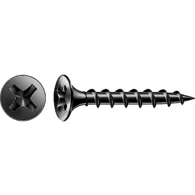 Afbeelding van SPAX GIX B 1891170390355 Snelbouwschroeven, 3,9 x 35 mm, grove schroefdraad, 1000 stuks, trompetkop, kruiskop H2, gipsplaatschroeven voor houten onderconstructies