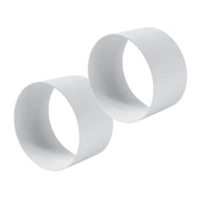 Afbeelding van Vent Systems Ø100 mm kunststof, 2 stuks, vrouwelijke ronde buisverbindingen voor rechte of flexibele buizen, ventilatiesysteem, accessoires, buisverbinding koeling, verwarming, ventilatie, HVAC