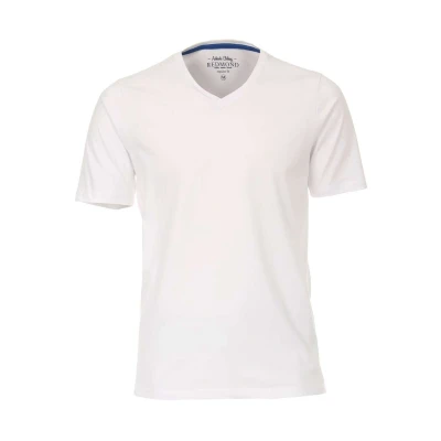 Afbeelding van Redmond Regular Fit T Shirt V hals wit, Effen