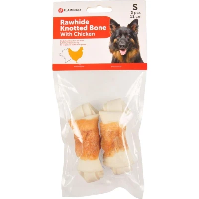 Afbeelding van Hondensnack Geknoopt Been Kip 11 cm 2 stuks