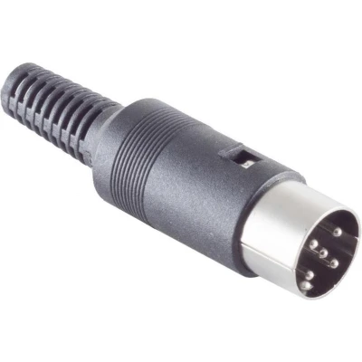 Afbeelding van DIN 5 pins 270 (m) dobbelsteen connector / zwart