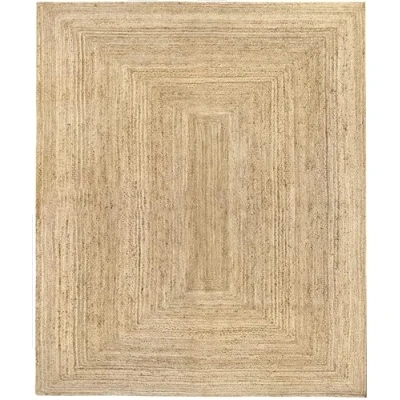 Afbeelding van HAMID Vloerkleed Van Jute, Tapijt Alhambra Natuurlijk, 100% Natuurlijk Handgeweven, Voor Woonkamer, Slaapkamer, Eetkamer, Gang, Ingang (300x250cm)