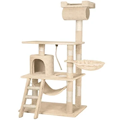 Afbeelding van tectake 402279 Katten krabpaal Stokeley diverse kleuren beige