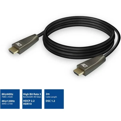 Afbeelding van ACT AC3909 8K HDMI Ultra High Speed 2.1 Kabel 2 meter