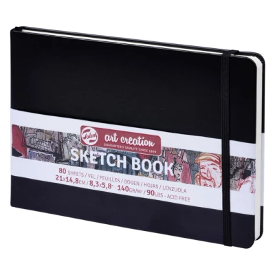 Afbeelding van Schetsboek Talens Art Creation zwart 21x15cm 140gr 80vel