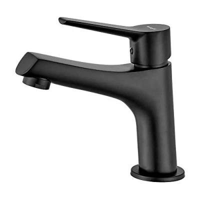 Afbeelding van Ibergrif M11026B Wastafelkraan, Zwart Kraan Wastafel Badkamer Kraan, Enkele Hendel