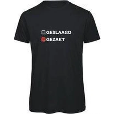 Afbeelding van T shirt Geslaagd, gezakt (gezakt) XL Zwart