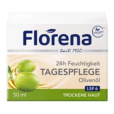 Afbeelding van Florena Dagcrème met olijfolie, gezichtscrème, per stuk verpakt (1 x 50 ml)