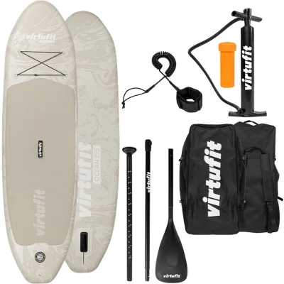 Afbeelding van VirtuFit Supboard Ocean 275 Sand Beige Stand Up Paddle Board Opblaasbaar Voor beginners en gevorderden Verstelbare peddel Max. 180 kg