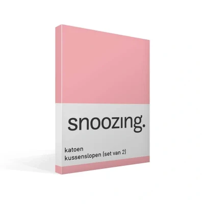 Afbeelding van Snoozing Kussensloop Katoen Set van 2 60x70 cm Roze