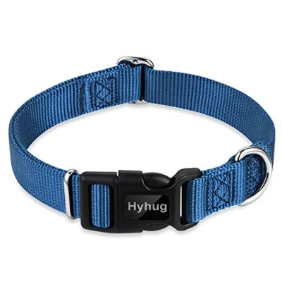 Afbeelding van Hyhug Ontwerp Klassieke Basic Nylon Halsband, Kan Dog Tag (Klein, Klassiek Blauw) Installeren