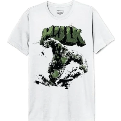 Afbeelding van Marvel MEHULKCTS080 T shirt, wit, XL, heren, Wit., XL