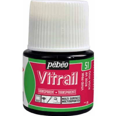 Afbeelding van Pebeo vitrail transparant 51 vivid pink 45 ml