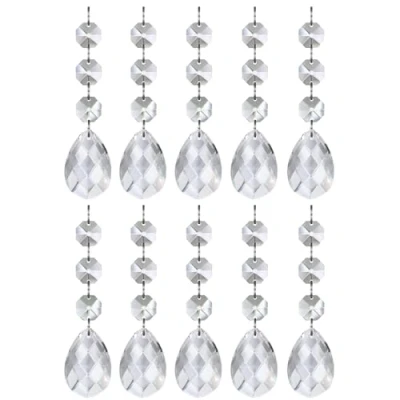 Afbeelding van UCLEVER 10 stuks zonnevanger hangers, traan, kristal, zonnevanger, 38 mm, druppel, kristalglas, kroonluchter, lichtvanger, kristallen hanger, prisma&#039;s voor ramen, huis, tuin, windspel