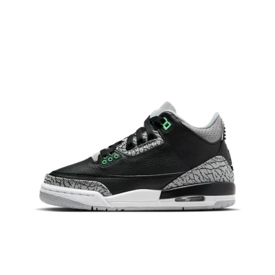 Afbeelding van Jordan AIR 3 Retro Unisex Basketbalschoenen voor kinderen, Maat: 36.5, White/anthracite/red stardust/sail/saturn gold Leer en imitatieleer