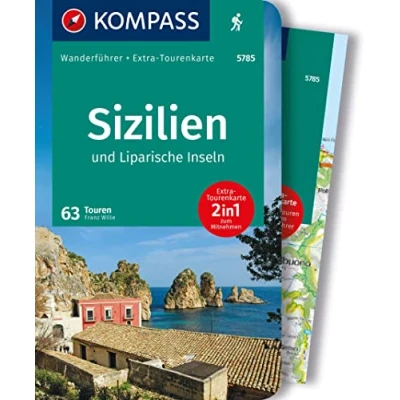 Afbeelding van KOMPASS Wanderführer Sizilien und Liparische Inseln, 60 Touren mit Extra Tourenkarte: GPS Daten zum Download: 5785