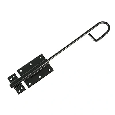 Afbeelding van AMIG Verticaal schuifslot/plaatgrendel staal 35 x 6cm zwart schutting poort Grendels