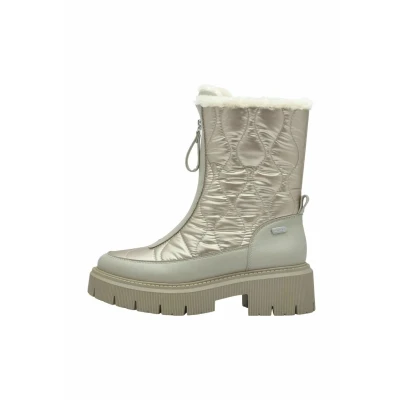 Afbeelding van Marco Tozzi Dames Bootie Zip+Slip 2 26449 43 Modelaarzen, taupe MET.Comb, 42 EU, met kam, EU