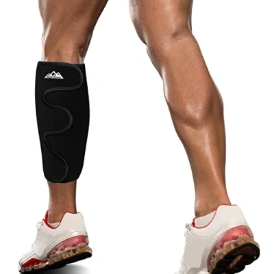 Afbeelding van supregear Kuitsteunbrace, Verstelbare Scheenspalk Compressie Kuit Wikkel Mouw voor Spierzwelling Wandeltraining Comfortabele Ademende Kuitsteun Mannen en Vrouwen, Zwart