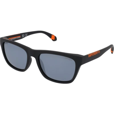Afbeelding van Superdry 5009 104P zwart zilver spiegel gepolariseerde zonnebril Heren Sunglasses