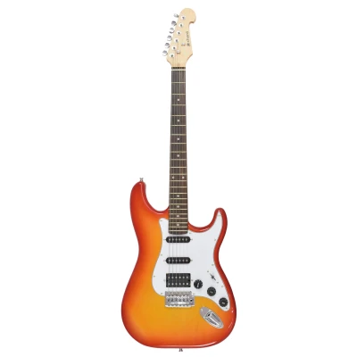 Afbeelding van Chord CAL64 Elektrische Gitaren met H S Pickups Cherryburst
