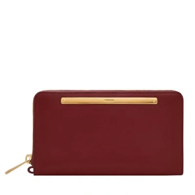 Afbeelding van Fossil Small LIZA Portemonnee, Dames, Maat: One Size, Red