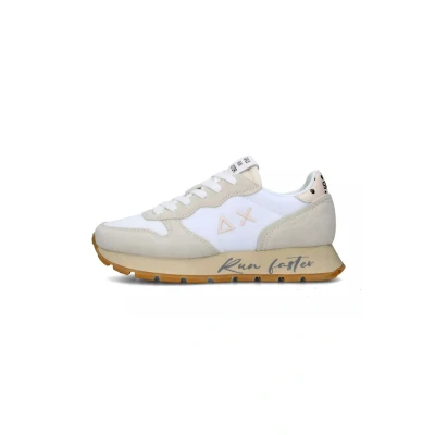 Afbeelding van Sun68 Sneakers laag, Dames, Maat: 37, Beige Leer en textiel