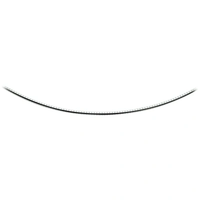 Afbeelding van Zilver Gerhodineerde Collier omega bol 2 1302361 42 cm