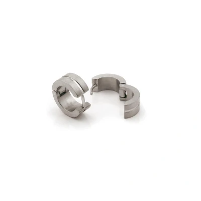 Afbeelding van Boccia 0503 02 Oorringen titanium zilverkleurig 6 x 15 mm