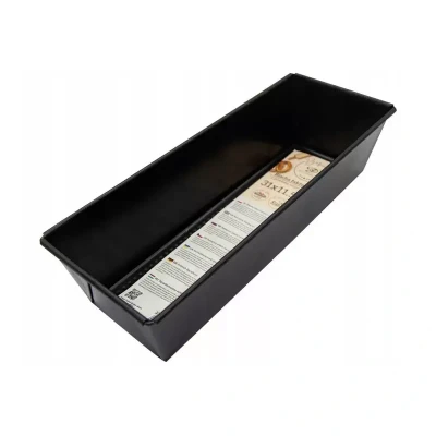Afbeelding van Meyerhoff Bakery Rechthoekige Cakevorm Non Stick Bakvorm 31 x 11.5 cm Zwarte met Coating