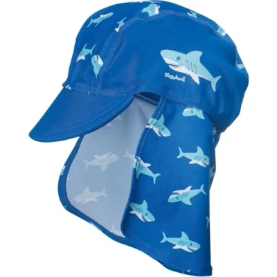 Afbeelding van Playshoes Jongens muts UV bescherming badmuts haai, blauw (origineel)., M (Fabrikant maat : 51 cm)