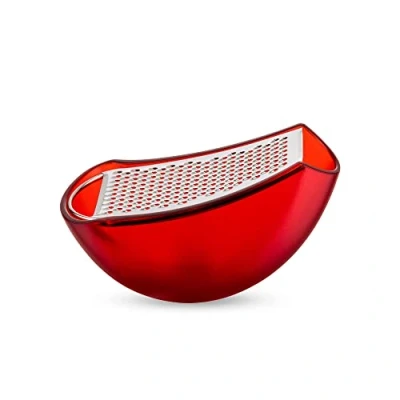 Afbeelding van Alessi Rasp met opvangbakje Parmenide AARU01 R Rood door Alejandro Ruiz
