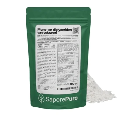 Afbeelding van Saporepuro MONO en DIGLYCERIDEN VAN VETZUREN 200 gr Ideaal voor ijs, sorbets gebakken producten Emulgator E471
