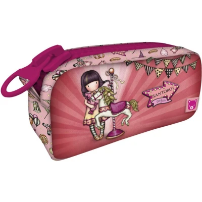 Afbeelding van Toilettas voor op School Gorjuss Carousel Zalm (21.5 x 10.5 7 cm)
