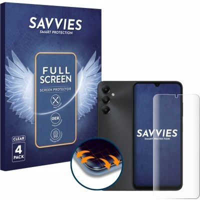 Afbeelding van Savvies Screenprotector voor Samsung Galaxy A05s Folie Beschermfolie transparant volledig dekking (4 Stuks)