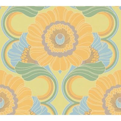 Afbeelding van AS Creation Retro Chic 39530 1 / 395301 Groen Oranje