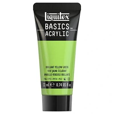 Afbeelding van Liquitex 8870443​ Basics acrylverf Brilliant Yellow Green, 22 ml tube, lichtecht, waterbestendig, voor het schilderen en decoreren van hout, metaal, keramiek, kunststof, canvas