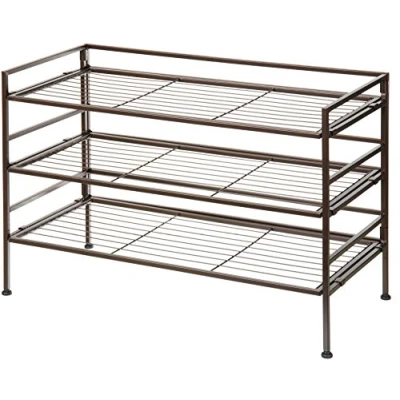 Afbeelding van Amazon Basics 3 laags schoenenrek voor 9 paar, 67,8 x 32 47,5 cm, bruin