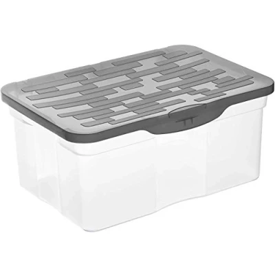 Afbeelding van Rotho Ranger Opbergdoos 13l met deksel, Kunststof (PP) BPA vrij, antraciet, A4/13l (39.0 x 27.0 17.5 cm)