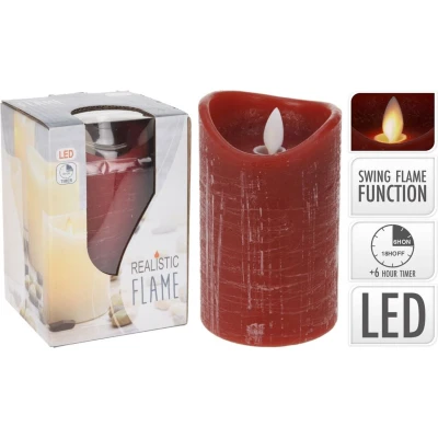 Afbeelding van Basic Led Kaars Met Timer Rood