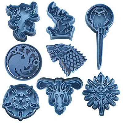 Afbeelding van Cuticuter Game of Thrones volledige verpakking uitsteekvorm, blauw, 16 x 14 1,5 cm, 8 stuks
