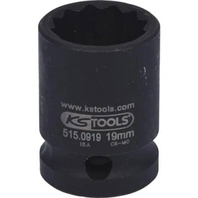 Afbeelding van KS Tools 515.0919 1/2&quot; Dopsleutel, twaalfkant, kracht, kort, 19mm