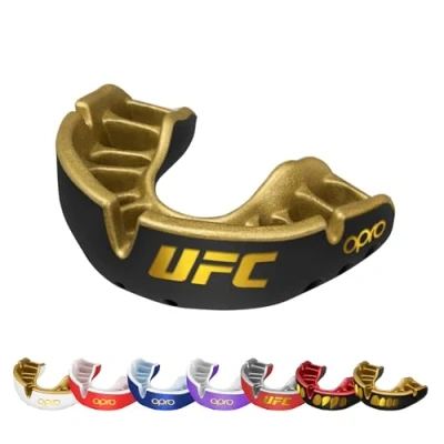 Afbeelding van UFC OPRO x Gebitsbeschermer Self Fit Gold Edition V2 Zwart/Goud Junior