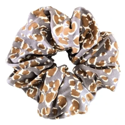 Afbeelding van Scrunchie Panterprint Grijs/Bruin